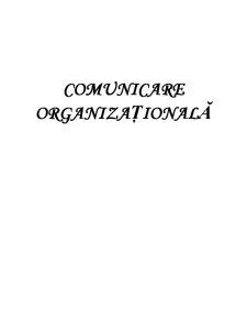 Comunicare Organizațională - Pagina 1