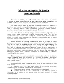 Modelul european de justiție constituțională - Pagina 1