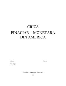 Criza finaciar-monetară din SUA - Pagina 1
