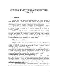 Controlul public intern la instituțiile publice - Pagina 1