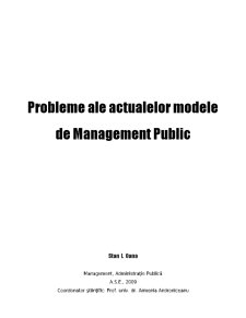 Probleme ale Actualelor Modele de Management Public - Pagina 1