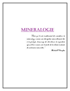 Mineralogie - Pagina 1