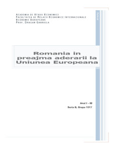 România și integrarea în Uniunea Europeană - Pagina 1