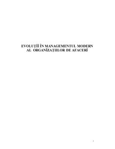 Evoluții în management - Pagina 1