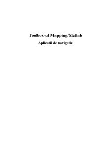 Toolbox-ul Mapping - Matlab - Pagina 1