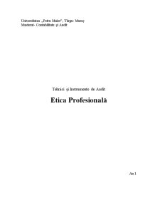 Etică profesională în audit - Pagina 1