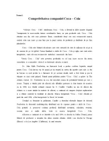 Competivitatea companiei Coca-Cola - Pagina 2