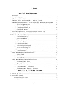 Sensibilitatea unor tulpini de neisseria spp - izolate de la animale la acțiunea diferiților factori fizici și chimici - Pagina 1