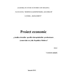 Analiza riscurilor specifice întreprinderilor producătoare din Republica Moldova - Pagina 1