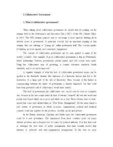 Evaluation of Collaborative Government - Pagina 1