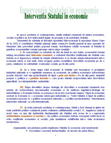 Intervenția statului în economie - Pagina 1
