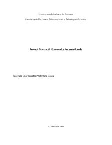 Tranzacții economice internaționale - Pagina 1