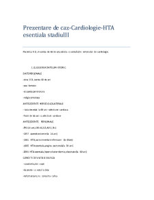 Prezentare de caz - cardiologie - HTA esențială stadiul II - Pagina 1