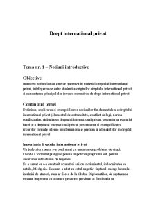 Drept internațional privat - Pagina 1