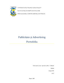 Publicitate și Advertising - Portofoliu - Pagina 1