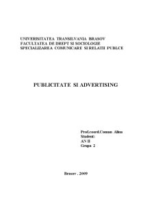 Publicitate și Advertising - Pagina 1
