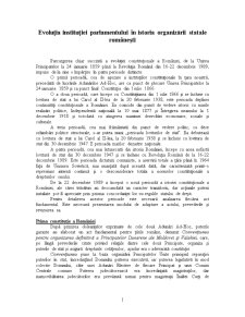 Evoluția Instituției Parlamentului în Istoria Organizării Statale Românești - Pagina 1