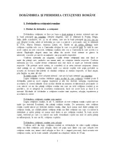Dobândirea și Pierderea Cetățeniei Române - Pagina 1