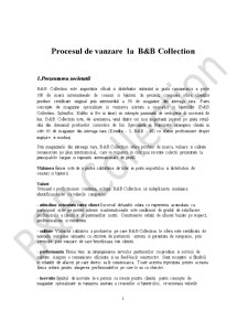 Procesul de vânzare la B&B Collection - Pagina 1