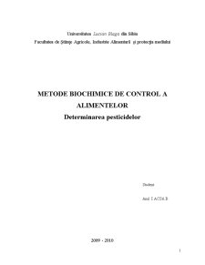 Metode de Control Biochimic - Pagina 1