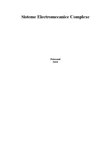 Sisteme Electromecanice Complexe - Pagina 1