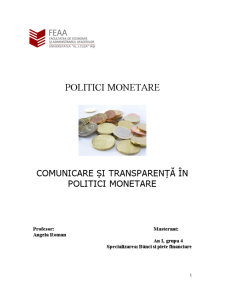 Comunicare și Transparență în Politici Monetare - Pagina 1