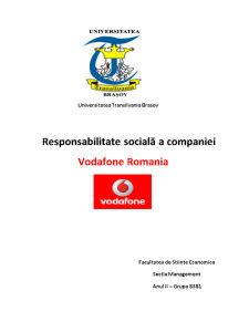 Responsabilitatea socială a companiei Vodafone - Pagina 1
