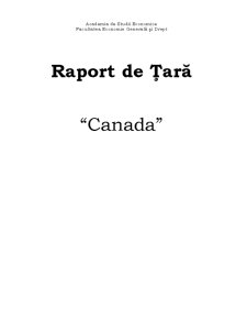 Raport de țară - Canada - Pagina 1
