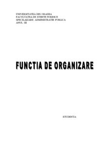 Funcția de organizare - Pagina 1