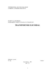 Echipamente pentru încărcat și transport - transportor elicoidal - Pagina 1