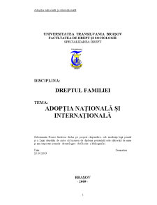 Adopția Națională și Internațională - Pagina 1