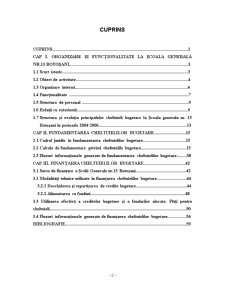 Fundamentarea și finanțarea cheltuielilor bugetare la Scoala Generală Nr. 13 Botoșani - Pagina 2