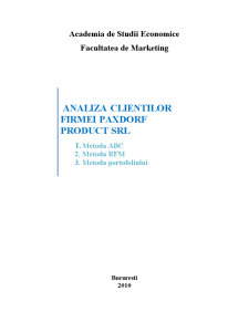 Analiza clienților firmei Paxdorf Product SRL - Pagina 1