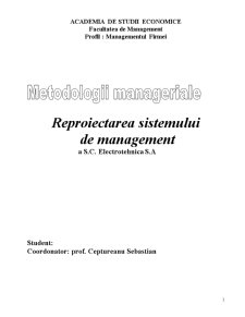 Reproiectarea sistemului de management la SC Electrotehnica SA - Pagina 1