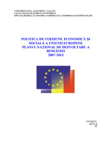 Politică de coeziune Uniunea Europeană - Pagina 1