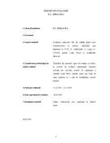 Raport de Evaluare - SC Sima SRL - Pagina 2