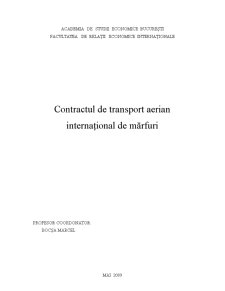 Contractul de Transport Aerian Internațional de Mărfuri - Pagina 1