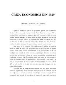 Criza Economică din 1929 - Pagina 1
