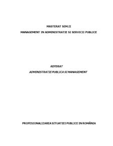 Profesionalizarea Situatiei Publice în România - Pagina 1