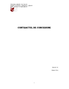 Contractul de Concesiune - Pagina 1