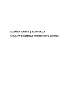 Valoarea juridică și managerială - adăugată în sistemele administrative globale - Pagina 1