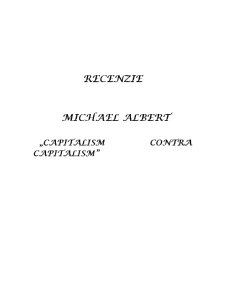 Michael Albert - recenzie capitalism contra capitalism - Pagina 1