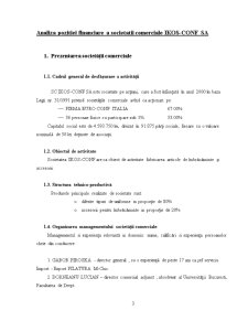 Analiza poziției financiare a societății comerciale Ikos-Conf SA - Pagina 3