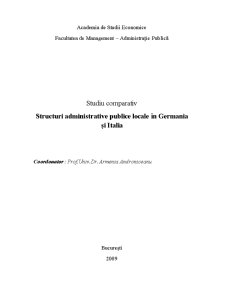 Structuri Administrative Publice Locale în Germania și Italia - Pagina 1