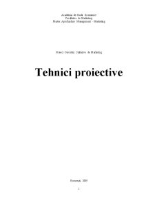 Tehnici proiective - cercetări calitative - Pagina 1