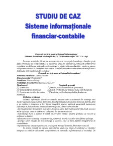 Studiu de Caz - Sisteme Informatinal - Contabile - Pagina 1