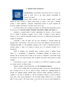 Analiza principalelor strategii adoptate de compania internațională - General Motors - Pagina 2