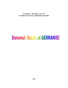 Sistemul Fiscal al Germaniei - Pagina 1