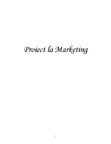 Proiect la Marketing SC Mayo SRL - Pagina 1