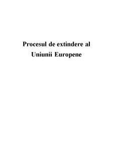 Procesul de Extindere al Uniunii Europene - Pagina 1